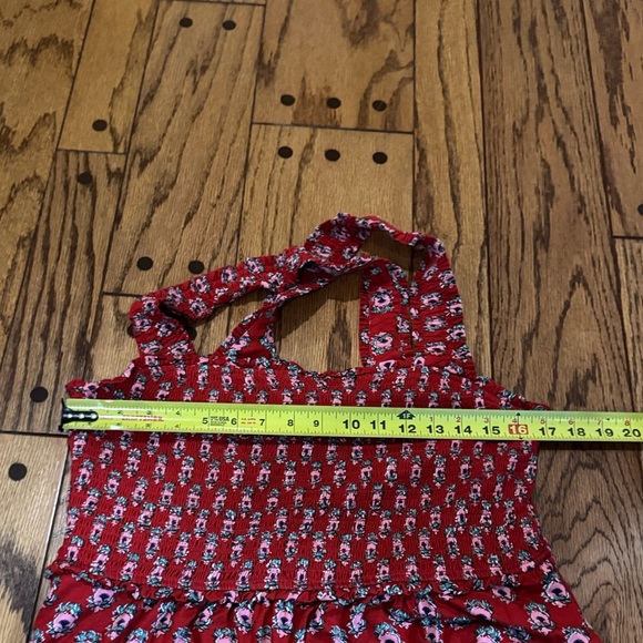 BODEN CROSS BACK JERSEY MIDI DRESS IN POINSETTIA DAINTY FLORET Size 12 Red - Picture 8 of 11